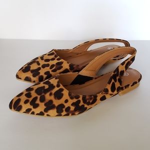 Cheetah Print Slingback Flatts